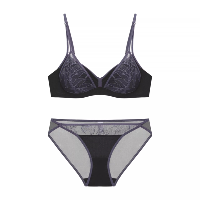 Women French Lace Non Padded B - Bralette Wireless Soft ulasan dan harga