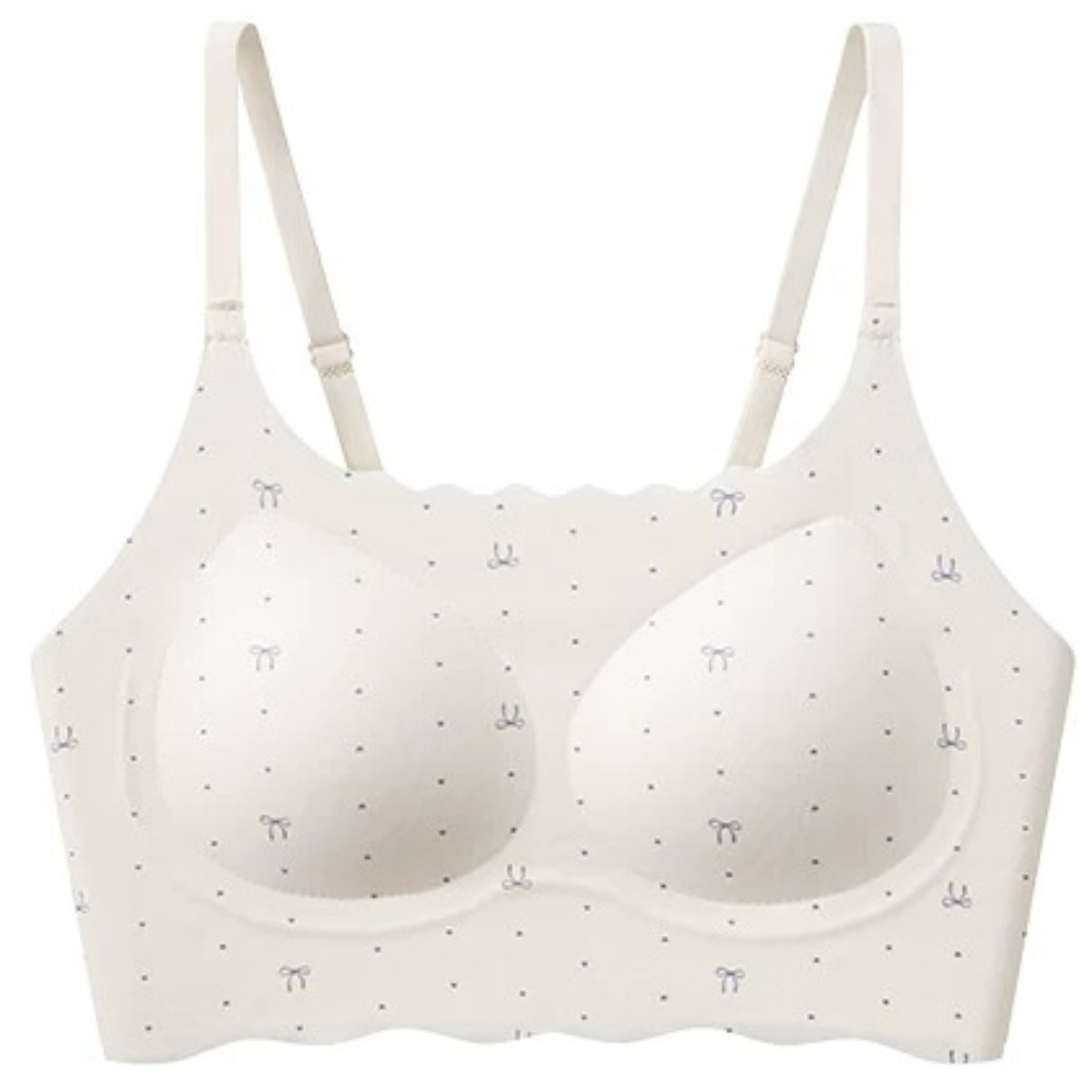 Hot Sale Cute Floral Bow Teen  - Bralette Wireless Soft ulasan dan harga