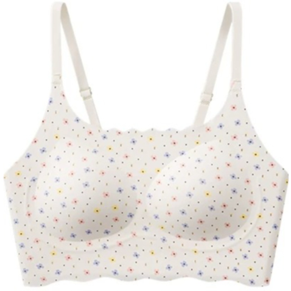 Hot Sale Cute Floral Bow Teen  - Bralette Wireless Soft ulasan dan harga