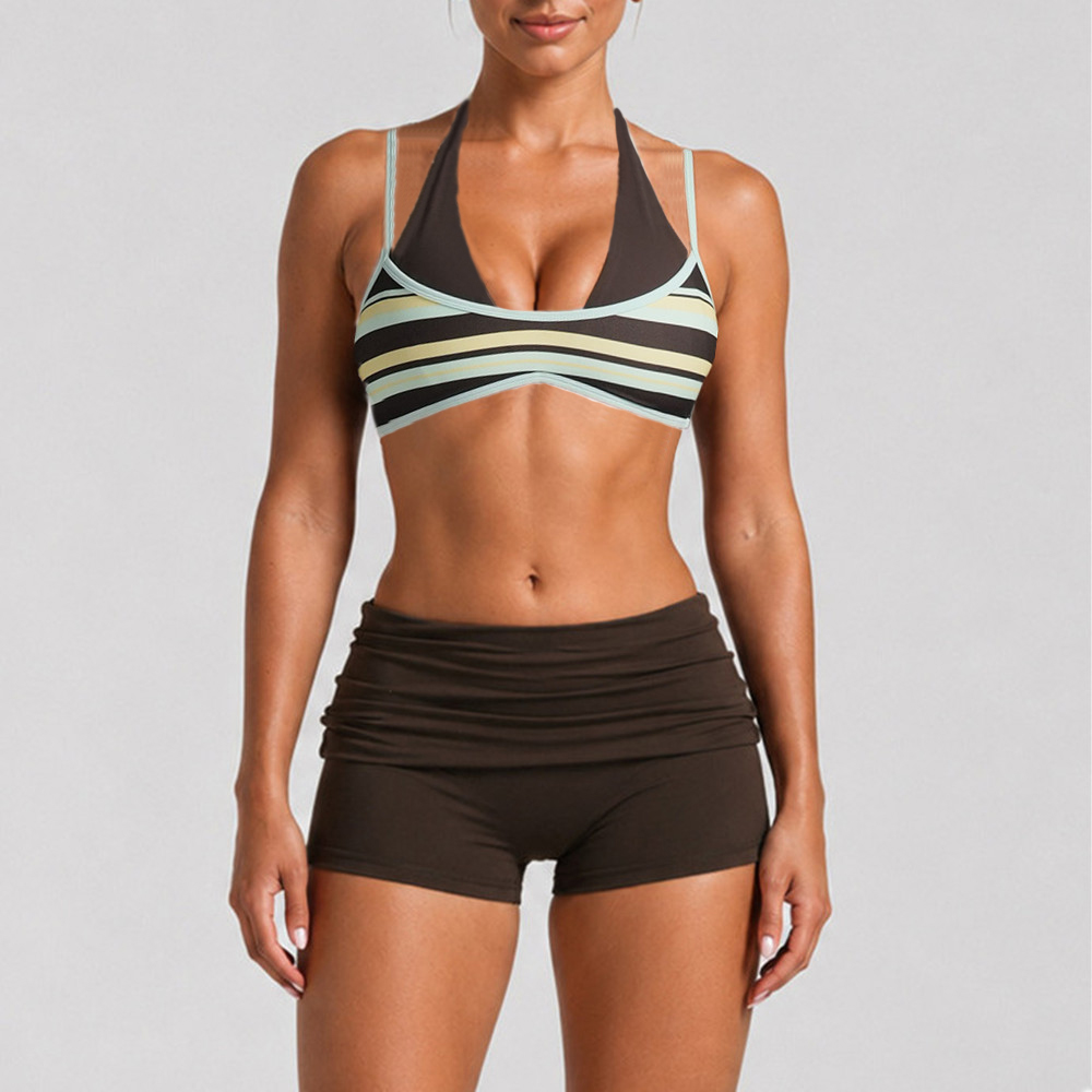 Pad Women Block Dot Halter Dou - Sports Bra High Impact ulasan dan harga