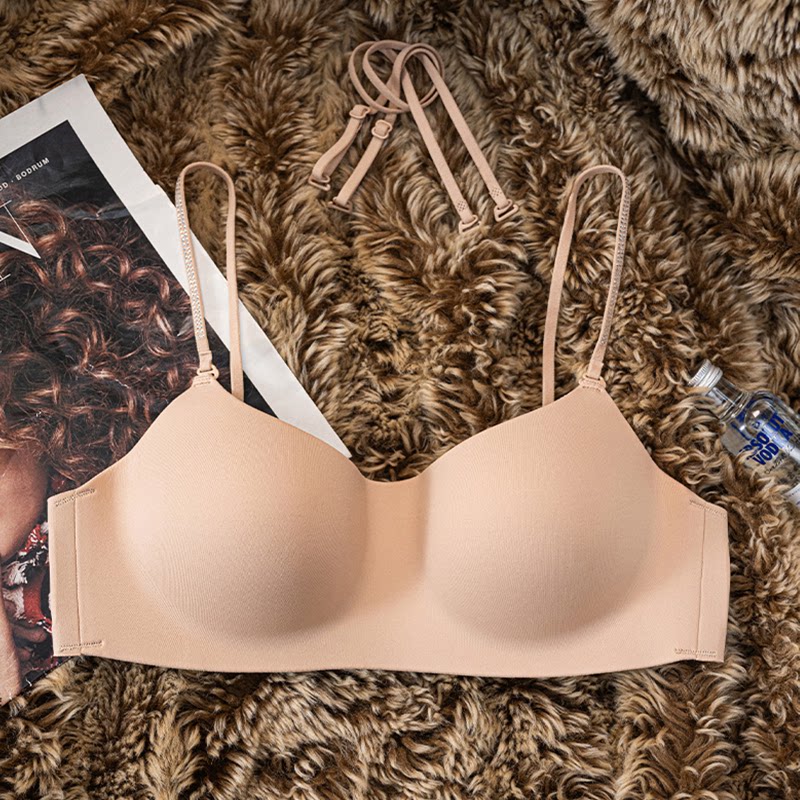Ladies Polka Dot Seamless Bral - Bralette Wireless Soft ulasan dan harga