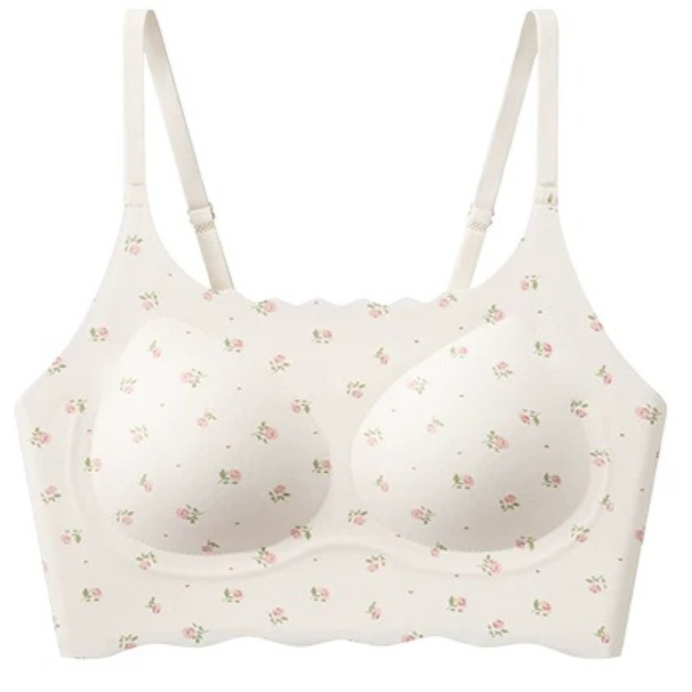 Cute Floral Bow Teen Girls Pub - Bralette Wireless Soft ulasan dan harga